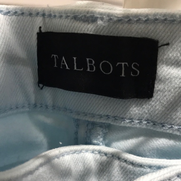 Talbots women Straight Leg Crop Jean At Waits Size 14 Baby BluebColor - Picture 4 of 10